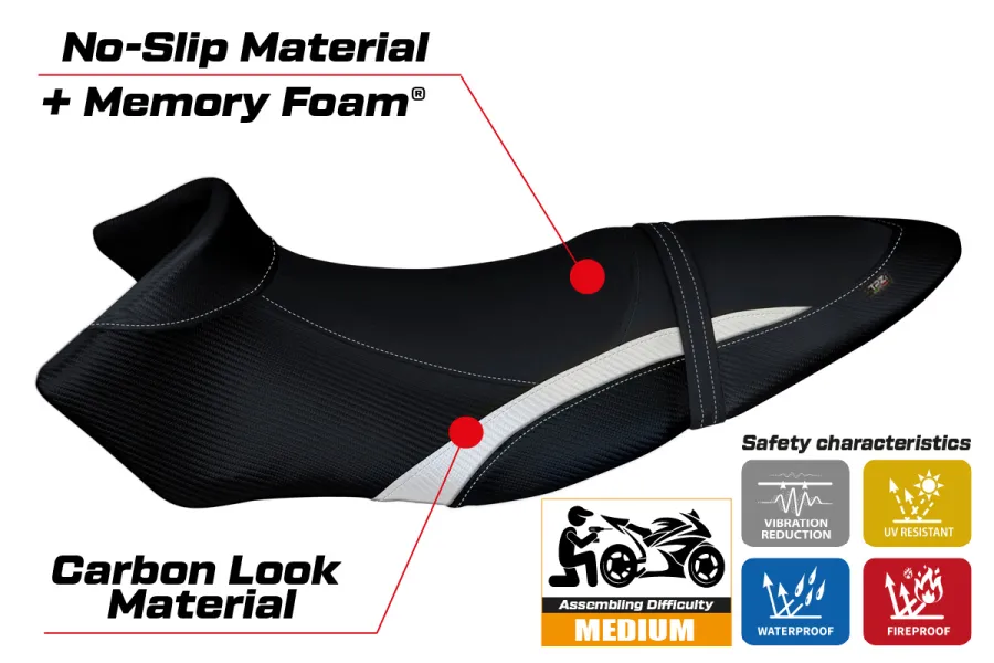 Housse de selle compatible BUELL XB 12 S - XB 12 SX (19-21) modèle Avignone Comfort System