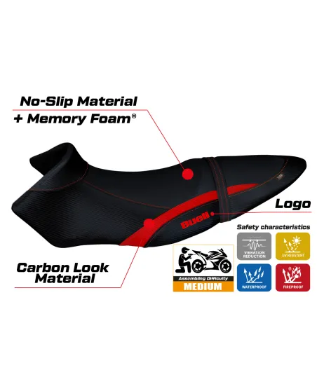 Seat cover compatible BUELL XB 12 S - XB 12 SX (19-21) Avignone Comfort System model