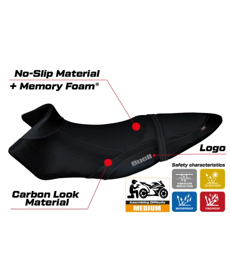 Seat cover compatible BUELL XB 12 S - XB 12 SX (19-21) Avignone Comfort System model