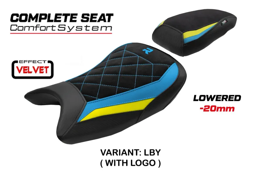 Sella completa compatibile - BMW S 1000 R 2021-2026 - mod Bexley Velvet Comfort System- Ribassata