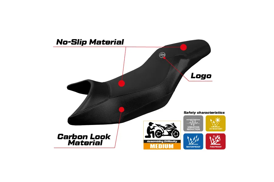 Seat cover compatible - CF Moto 650 - 700 MT 2019-2026 - mod Maine