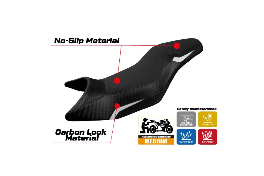 Seat cover compatible - CF Moto 650 - 700 MT 2019-2026 - mod Maine