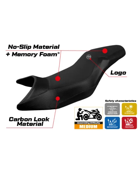 Seat cover compatible - CF Moto 650 - 700 MT 2019-2026 - mod Maine Comfort System