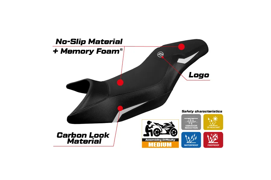 Rivestimento sella compatibile - CF Moto 650 - 700 MT 2019-2026 - mod Maine Comfort System