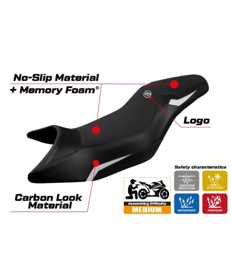Seat cover compatible - CF Moto 650 - 700 MT 2019-2026 - mod Maine Comfort System