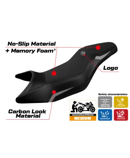 Seat cover compatible - CF Moto 650 - 700 MT 2019-2026 - mod Maine Comfort System