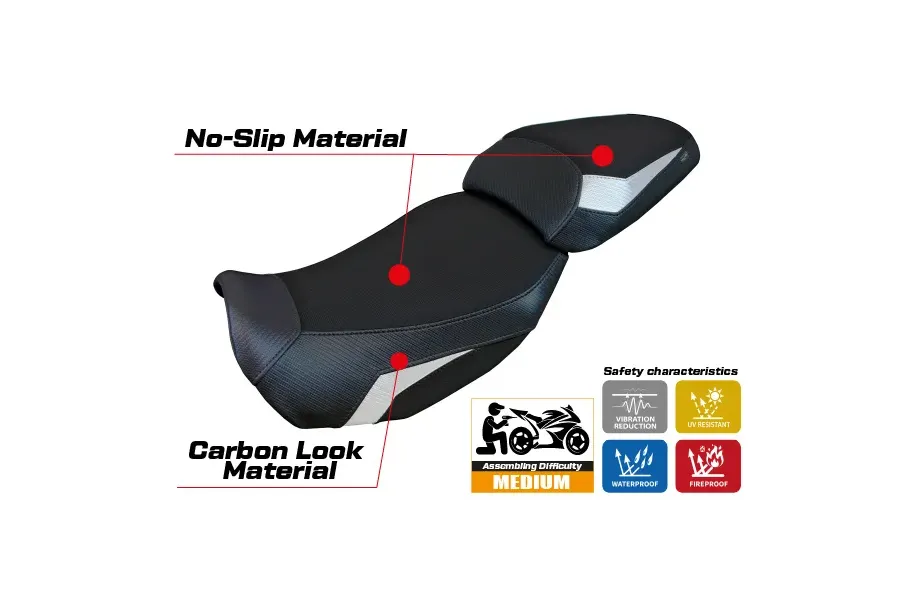 Funda de asiento compatible - CF Moto 650 GT 2021-2026 - mod Atena