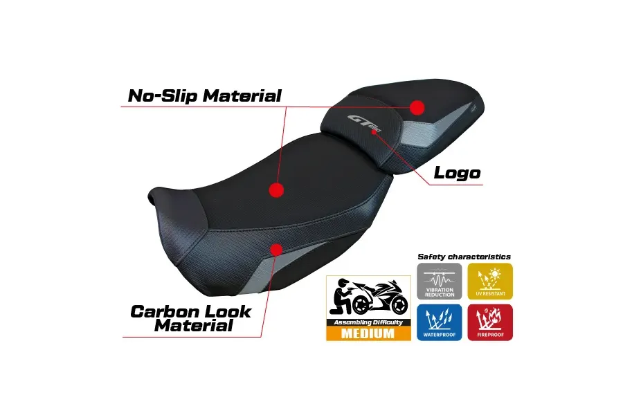 Funda de asiento compatible - CF Moto 650 GT 2021-2026 - mod Atena