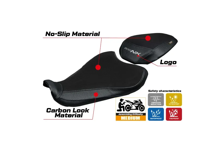 Sitzbezug kompatibel - CF Moto 800 NK 2023-2026 - mod Arnas