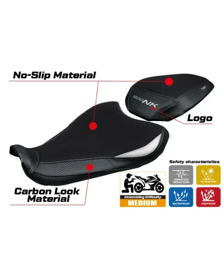 Funda de asiento compatible - CF Moto 800 NK 2023-2026 - mod Arnas