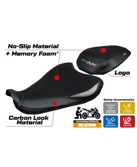 Housse de selle compatible - CF Moto 800 NK 2023-2025 - mod Arnas Comfort System