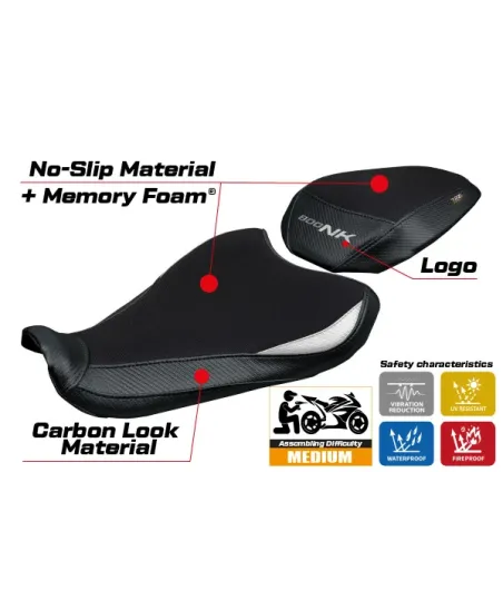 Housse de selle compatible - CF Moto 800 NK 2023-2025 - mod Arnas Comfort System