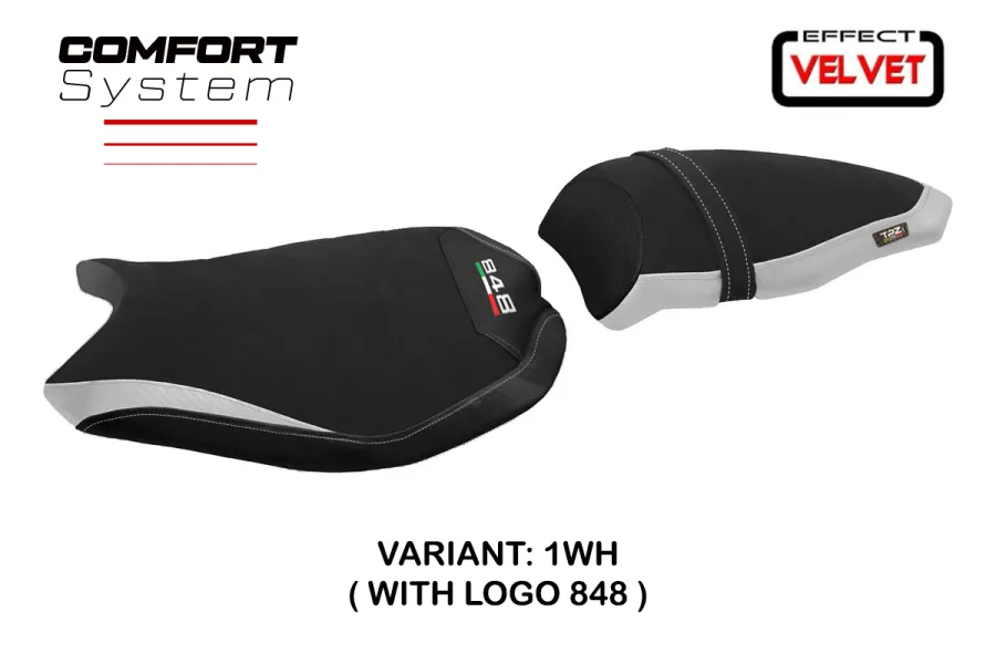 Seat cover compatible Ducati 848 / 1098 / 1198 (07-13) Cervia Velvet comfort system model