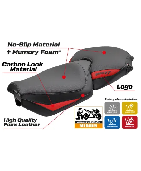 Seat cover compatible - BMW R 1300 RT 2025-2026 - mod Bethel Comfort System