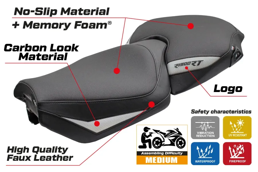 Seat cover compatible - BMW R 1300 RT 2025-2026 - mod Bethel Comfort System