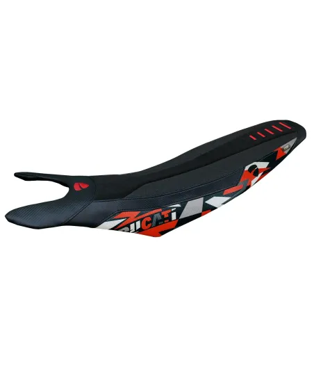 Rivestimento sella compatibile - Ducati Hypermotard 698 Mono 2024-2026 - Mod Cairoli special Velvet Ultragrip Comfort System