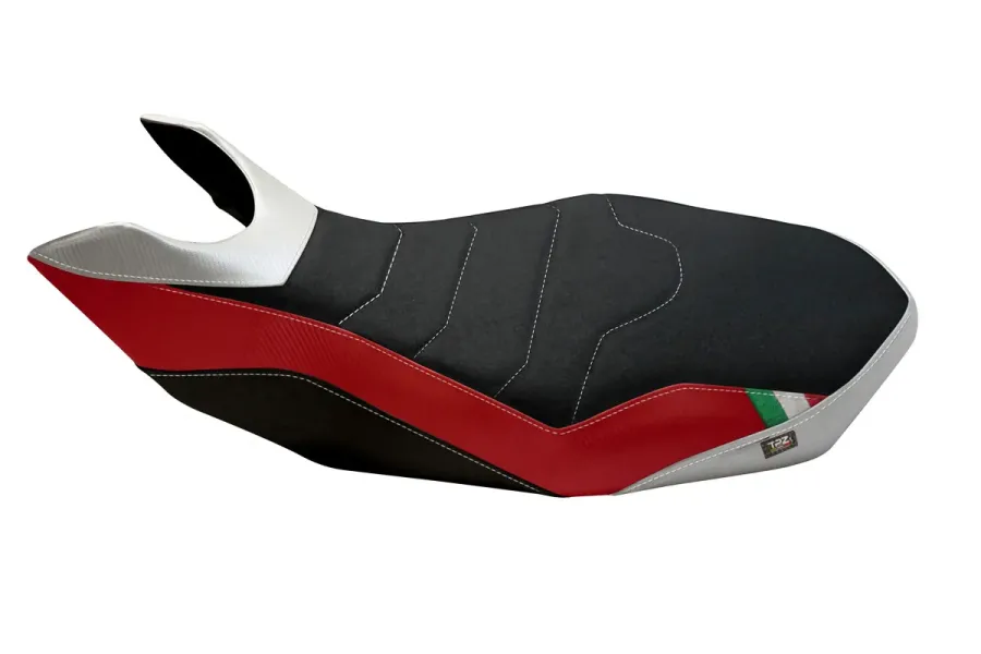 Funda de asiento compatible - Ducati Hypermotard 796/1100/1100 EVO 2007 - 2012 - mod Ribe 2 Ultragrip