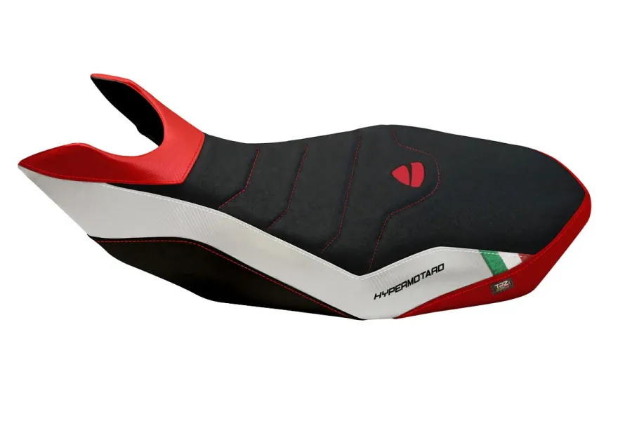 Housse de selle compatible - Ducati Hypermotard 796/1100/1100 EVO 2007 - 2012 - mod Ribe 2 Ultragrip