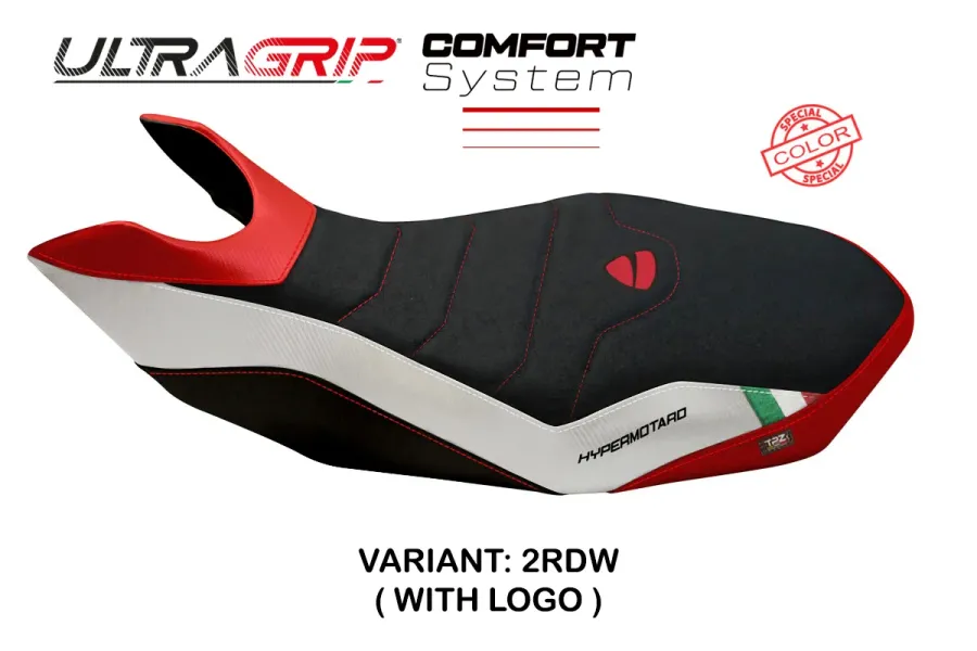Housse de selle compatible - Ducati Hypermotard 796/1100/1100 EVO 2007 - 2012 - mod Medea 2 Comfort System
