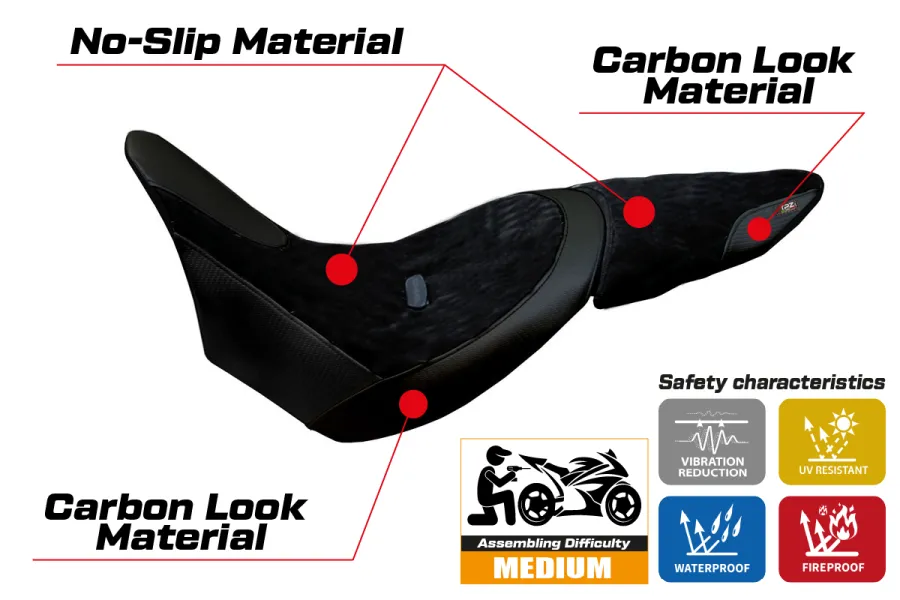Rivestimento sella compatibile Ducati X Diavel (16-22) modello Ferrara
