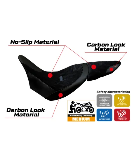 Seat cover compatible Ducati X Diavel (16-22) Ferrara model
