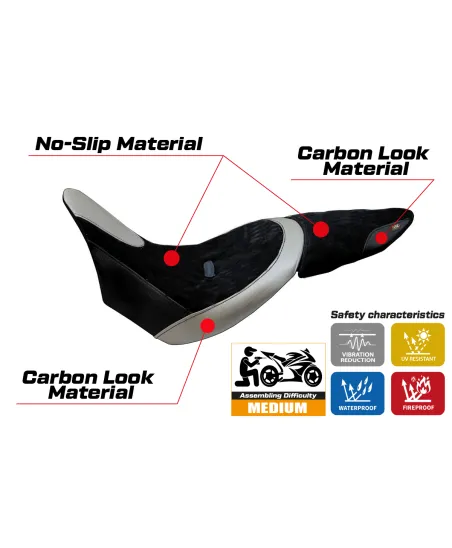 Housse de selle compatible Ducati X Diavel (16-22) modèle Ferrara