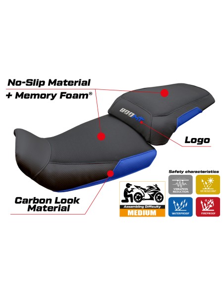 Funda de asiento compatible - CF Moto 800 MT Sport 2022-2026 - mod Fira Comfort System