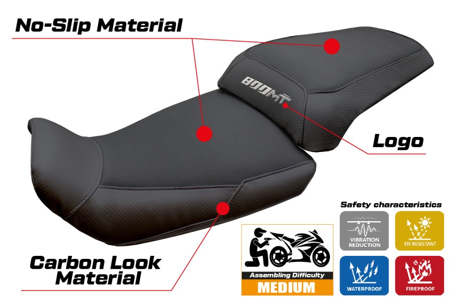 Rivestimento sella compatibile - CF Moto 800 MT Explorer 2022-2026 - mod Fira