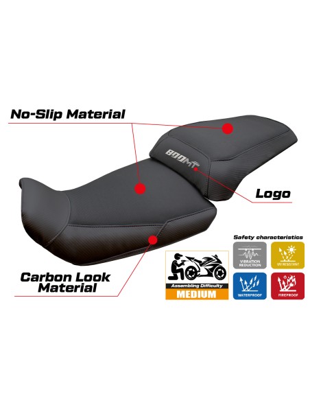 Funda de asiento compatible - CF Moto 800 MT Explorer 2022-2026 - mod Fira