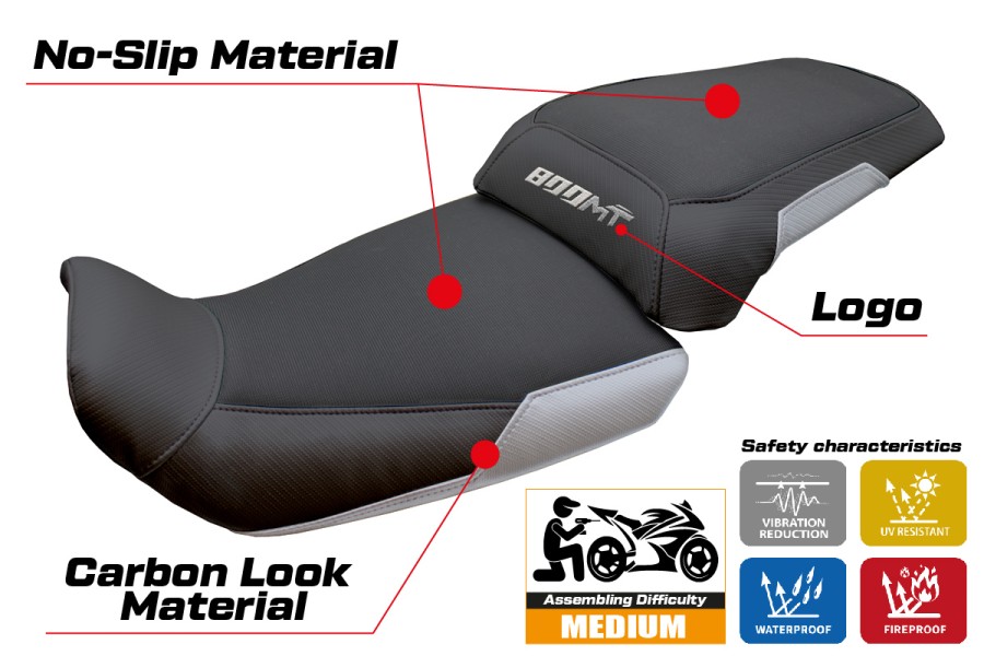 Housse de selle compatible - CF Moto 800 MT Explorer 2022-2026 - mod Fira