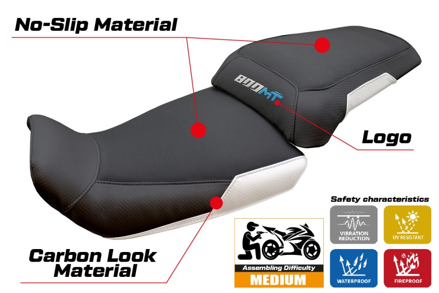 Rivestimento sella compatibile - CF Moto 800 MT Explorer 2022-2026 - mod Fira