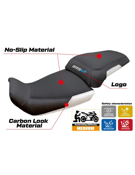 Housse de selle compatible - CF Moto 800 MT Explorer 2022-2026 - mod Fira