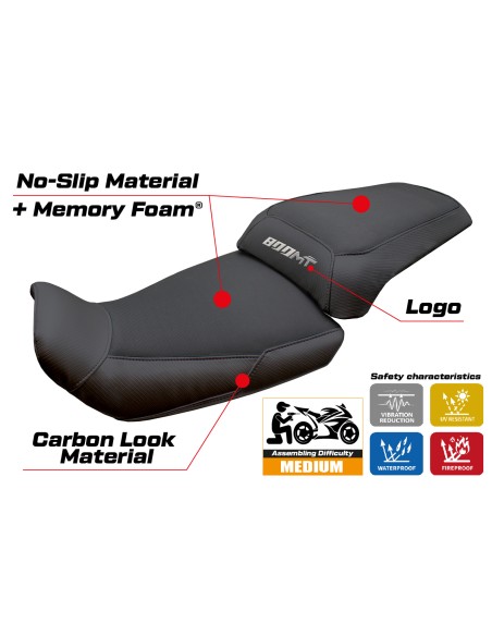 Seat cover compatible - CF Moto 800 MT Explorer 2022-2026 - mod Fira Comfort System