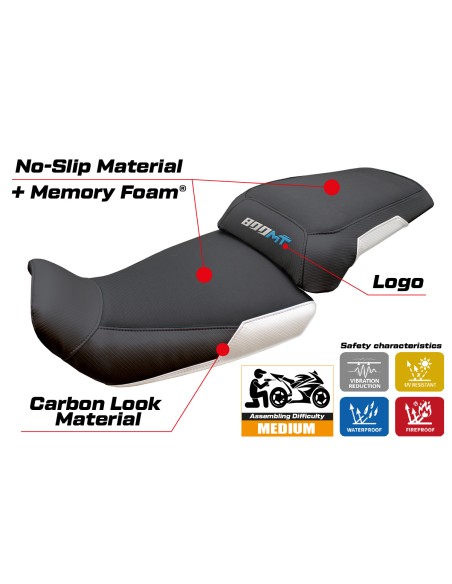 Funda de asiento compatible - CF Moto 800 MT Explorer 2022-2026 - mod Fira Comfort System