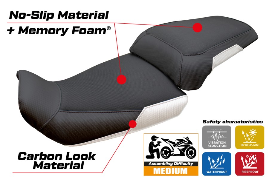 Housse de selle compatible - CF Moto 800 MT Explorer 2022-2026 - mod Fira Comfort System
