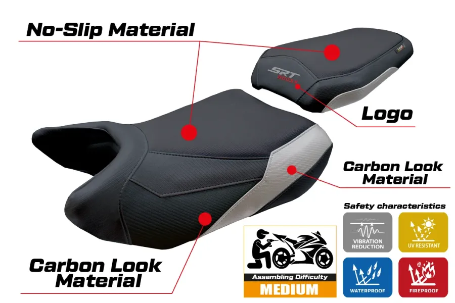 Seat cover compatible - QJ Motor SRT 900 SX 2025-2026 - mod Xiamen