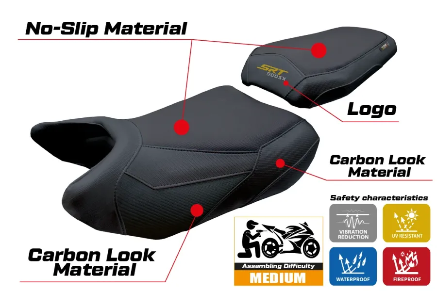 Sitzbezug kompatibel - QJ Motor SRT 900 SX 2025-2026 - mod Xiamen