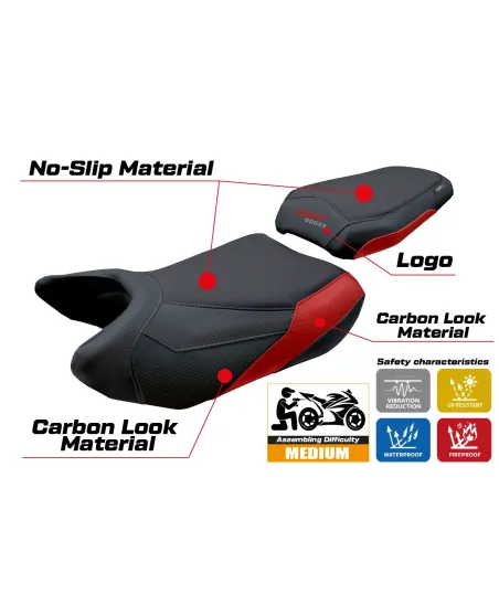 Funda de asiento compatible - QJ Motor SRT 900 SX 2025-2026 - mod Xiamen