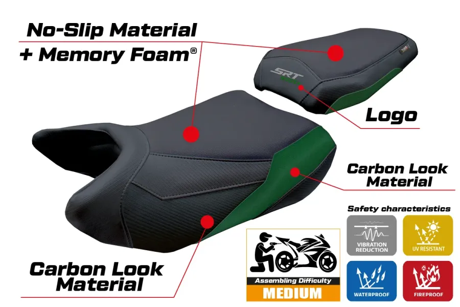 Housse de selle compatible - QJ Motor SRT 900 SX 2025-2026 - mod Xiamen Comfort System