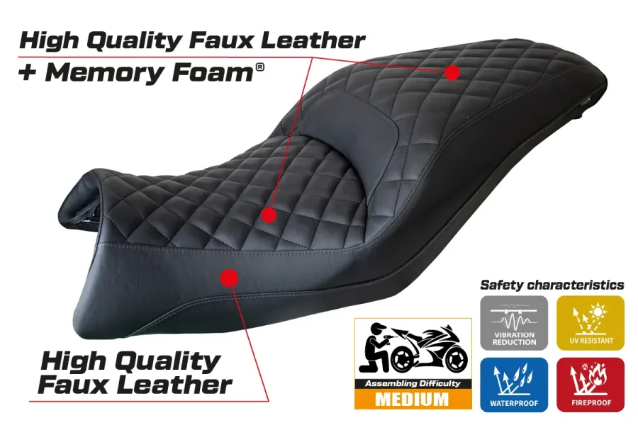 Housse de selle compatible - BMW K 1600 B 2017-2026 - mod Brema Comfort System