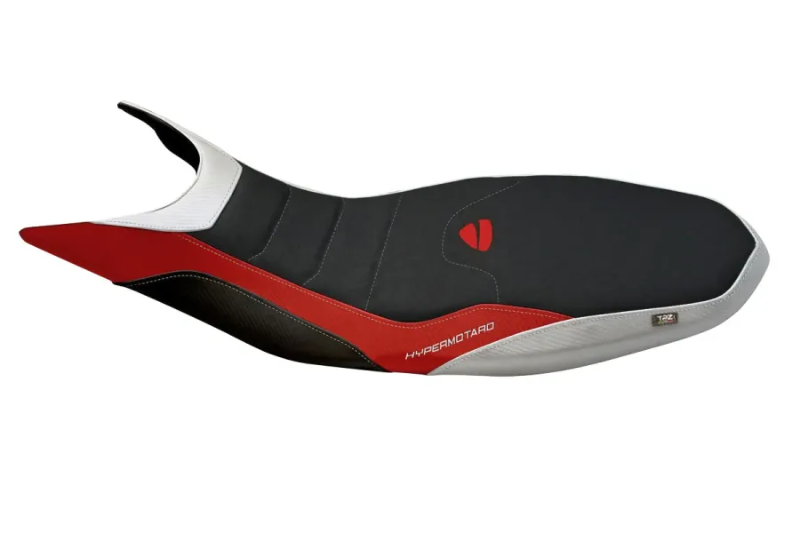 Funda de asiento compatible - Ducati Hypermotard 821/939 2013 - 2018 - mod Megara 1 Ultragrip
