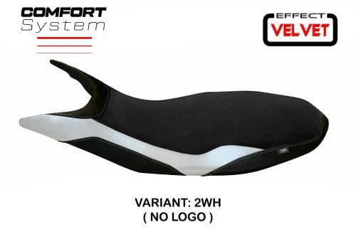 Funda de asiento compatible Ducati Hypermotard 821/939 (13-18) modelo Varna 1 comfort system Velvet 2