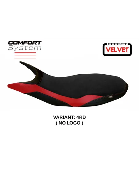 Funda de asiento compatible Ducati Hypermotard 821/939 (13-18) modelo Varna 1 comfort system Velvet