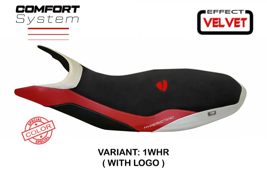 Sitzbezug kompatibel - Ducati Hypermotard 821/939 2013 - 2018 - mod Varna 1 Velvet Comfort System