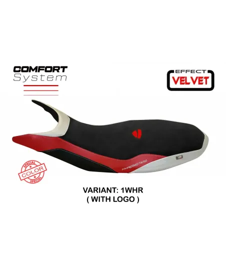 Housse de selle compatible - Ducati Hypermotard 821/939 2013 - 2018 - mod Varna 1 Velvet Comfort System