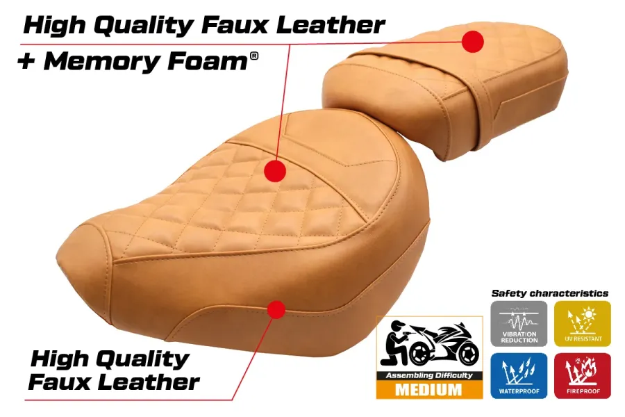 Housse de selle compatible - Honda CMX 1100 Rebel 2022-2026 - mod Iksan Comfort System