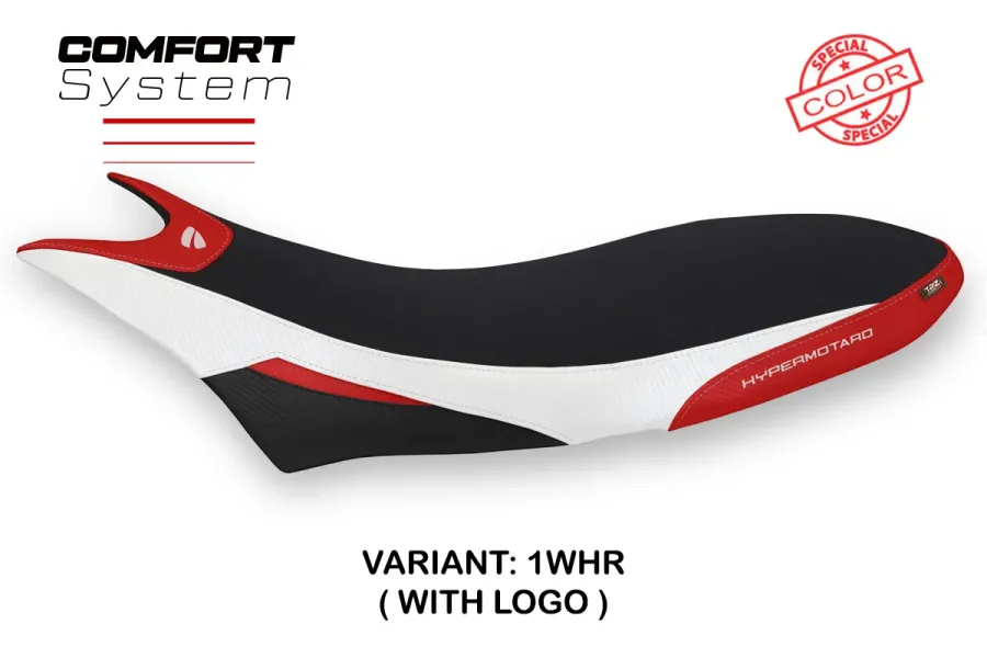 Funda de asiento compatible - Ducati Hypermotard 950 2019-2025 - mod Orlando 1 Comfort System