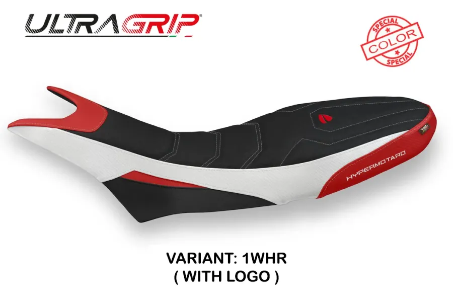 Housse de selle compatible - Ducati Hypermotard 950 2019-2025 - mod Luna 1 Ultragrip