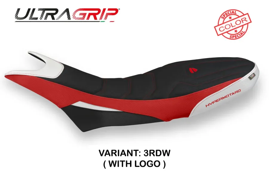 Housse de selle compatible - Ducati Hypermotard 950 2019-2025 - mod Luna 1 Ultragrip