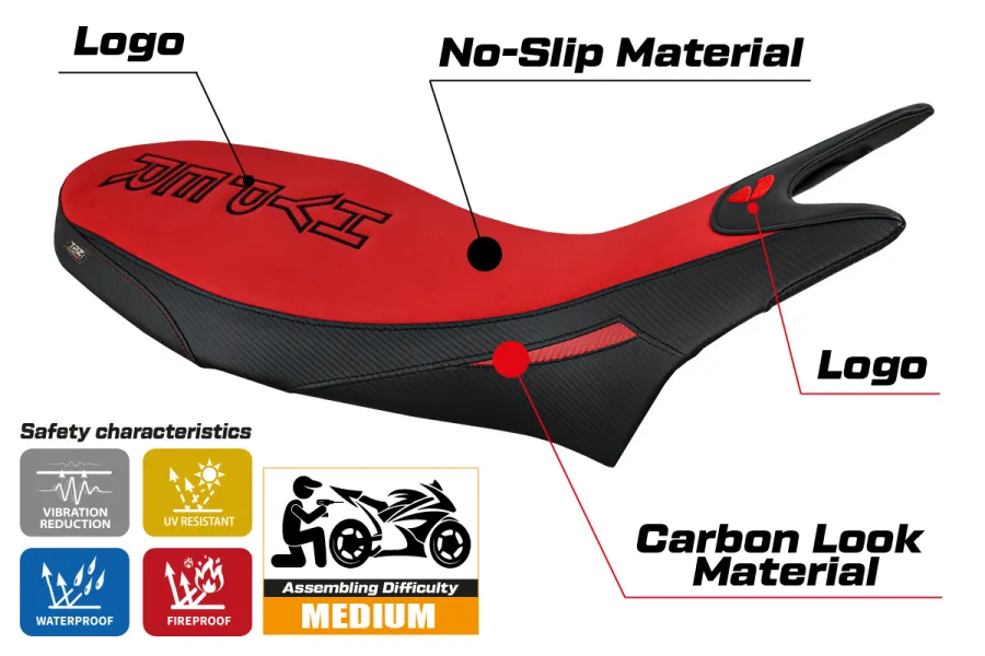 Seat cover compatible Ducati Hypermotard 950 (19-22) Hyperconcept velvet model
